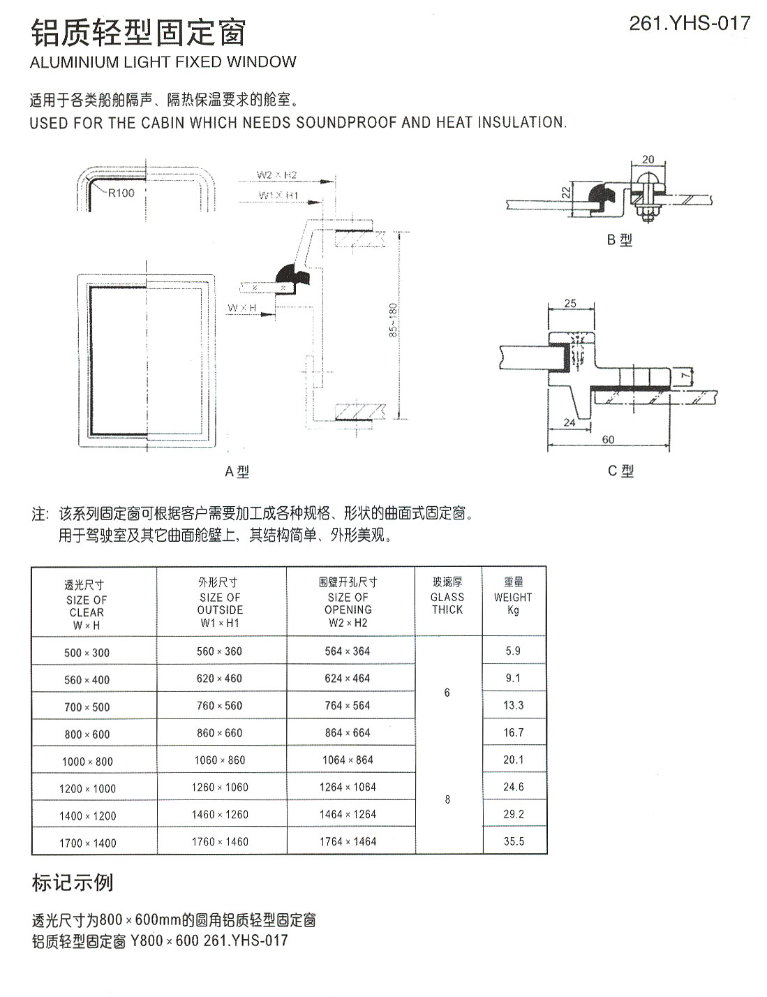 鋁質(zhì)輕型固定窗